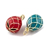 Brass Enamel Pendants KK-E112-18G-3