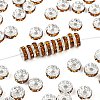 Brass Rhinestone Spacer Beads X-RB-A014-Z8mm-17S-1