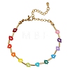 Miyuki Glass Seed Daisy Flower Beaded Bracelet for Women BJEW-A121-66-2