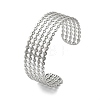 Hollow Out 304 Stainless Steel Cuff Bangles for Women BJEW-Z096-01P-4