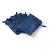 Polyester Imitation Burlap Packing Pouches Drawstring Bags ABAG-R005-9x12-12-2