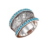 Retro Alloy & Turquoise Finger Rings FS-WG1E1DC-03-5