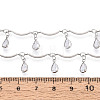 Brass Glass Scalloped Bar Chains CHC-T018-07P-3