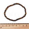 Natural Tiger Eye Round Bead Stretch Bracelets BJEW-L594-B02-3
