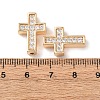 Brass Micro Pave Clear Cubic Zirconia KK-Z142-11G-3