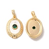 Brass Pave Cubic Zirconia Pendants KK-I703-08G-01-1