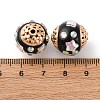 Handmade Resin Indonesia Round Beads IPDL-P005-22KCG-01-3