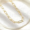 Brass Paperclip Chain Necklaces NJEW-A042-17G-01-4