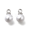 ABS Plastic Imitation Pearl Pendants FIND-H052-01C-04P-1