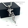 Fashion 304 Stainless Steel Dragon Head Punk Pendant Necklaces for Men TJ5102-6