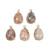 Natural Sunstone Faceted Pendants G-K347-05G-08-1