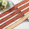 Ethnic Embroidery Polyester Flat Ribbons OCOR-WH0060-38C-3