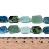 Natural Ruby in Zoisite & Flower Amazonite & Green Aventurine & Apatite Beads Strands G-N358-02A-06-5