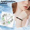 Handmade Polymer Clay Rhinestone European Large Hole Beads with Silver Color Plated Brass Cores FPDL-PA0001-02D-7