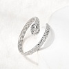 5Pcs 304 Stainless Steel Open Cuff Rings for Women RJEW-K313-05P-2