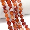 Natural Red Banded Agate Beads Strands G-C267-B11-1