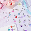 96Pcs 12 Colors Butterfly Glass Pendants HJEW-HS00002-5