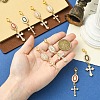4Pcs Alloy Enamel & Rhinestone Pendant Decorations HJEW-YW00493-01-4
