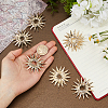 6Pcs Zinc Alloy Buttons BUTT-FH0001-042-3