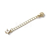 Brass Micro Pave Clear Cubic Zirconia Chain Extender KK-G491-52D-G-2