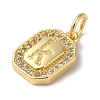 Real 18K Gold Plated Brass Micro Pave Clear Cubic Zirconia Pendants KK-L216-002G-K-2