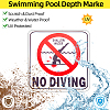 PVC Plastic No Diving Sign Stickers DIY-WH0472-01-5