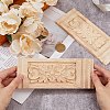 Rubber Wood Carved Onlay Applique AJEW-WH0165-91-3