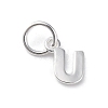 925 Sterling Silver Letter Charms STER-C012-01S-U-1