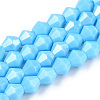 Opaque Solid Color Electroplate Glass Beads Strands LS-EGLA-A039-P6mm-A12-1