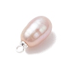 Natural Cultured Freshwater Pearl Rice Charms PALLOY-JF05078-02-5