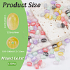 130Pcs Two Tone Resin UV Reactive Beads RESI-PA0001-49-2