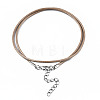 Waxed Cord Necklace Making NCOR-T003-02-4