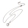 304 Stainless Steel Teardrop Pendant Cable Chain Necklaces for Men Women NJEW-K308-02B-P-4