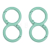 Spray Painted Alloy 8-shaped Keychain Clasps PW-WGE4E28-08-1