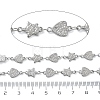Hammered 304 Stainless Steel Triangle & Star Link Chains SA-CBA21A8-01P-04-2