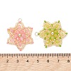 Glass Seed Beaded & Dyed Natural Malaysia Jade Pendants PALLOY-MZ01291-4