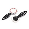 Alloy & Iron Bookmark Cabochon Settings PALLOY-N184-10S-2