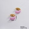 Vintage Retro Stainless Steel C-Shaped Stud Earrings for Women JV8839-1-1