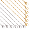  20Pcs 2 Style 304 Stainless Steel Cable Chain Necklaces Set for Men Women NJEW-NB0001-04-1