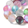 Electroplated Synthetic Moonstone Beads Strands G-C131-B01-04-3