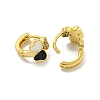Brass Micro Pave Cubic Zirconia Hoop Earring EJEW-C088-16G-02-2