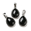 Natural Obsidian Pendants G-I358-B22-1