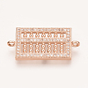 Brass Micro Pave Cubic Zirconia Links ZIRC-T004-31RG-1