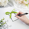 100Pcs Rectangle Paper Table Cards with 100Pcs Polyester Ribbons for Wedding Party Celebration Supplies OFST-WH0004-122B-3