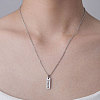 201 Stainless Steel Word Dream Pendant Necklace NJEW-OY001-51-2