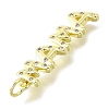 Mother's Day Brass Micro Pave Cubic Zirconia Pendants KK-V007-26G-2