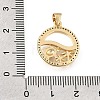 Brass Micro Pave Clear Cubic Zirconia Pendants CU-CBAF50C-11G-3
