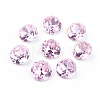 Pointed Back & Back Plated Glass Rhinestone Cabochons RGLA-J012-10mm-223-2