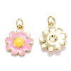 Brass Enamel Pendants KK-M220-04G-3