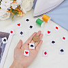 48Pcs 4 Style Playing Card Theme Polyester Embroidery Cloth Iron on/Sew on Patches PATC-FH0001-04-3